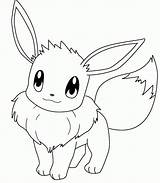 Coloring Eevee Pokemon sketch template
