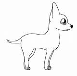 Outline Chihuahua Dog Coloring Pages Netart Print sketch template