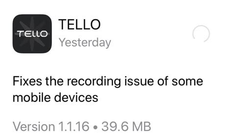 dji tello app  ios updated