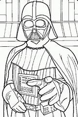 Vader Darth Coloring Luke sketch template