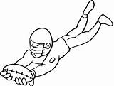 Football Coloring Pages Touchdown Receiver Wide Sports American Colouring Easy Nfl Print Drawing Sport Color Printable Ecoloringpage Footbal Getdrawings Book sketch template