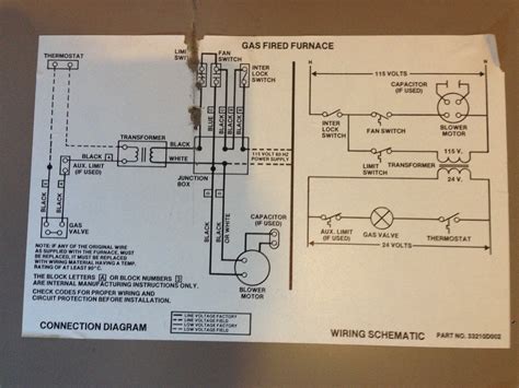 furnace wiring diagram thermostat