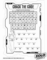Wars Activity Printable Star Sheets Code Crack Kids Solo Pages Story Coloring Printables Sheet Activities Disney Starwars Worksheets Games Secret sketch template