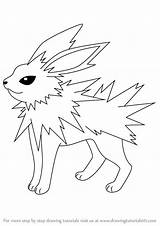 Jolteon Coloring Pages Pokemon Getcolorings sketch template