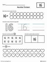 Worksheet Number 16 Numbers Practice Worksheets Math Activity Childhood Early Buy Now sketch template