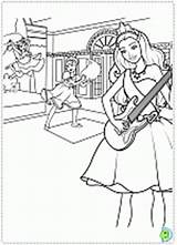 Coloring Barbie Princess Popstar Dinokids Pages Coloringbarbie sketch template