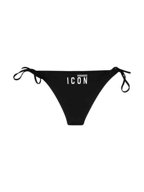 dsquared2 icon logo print bikini bottoms farfetch