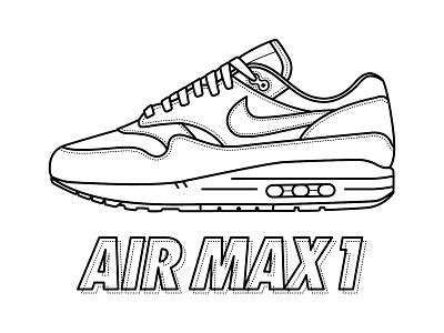 nike air max  coloring page  justin  siddons  dribbble