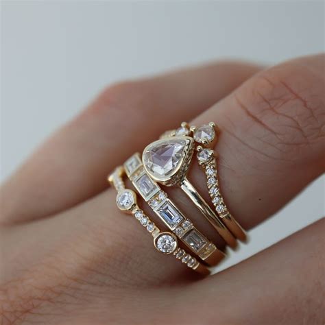 perfectly modern diamond ring stack rosedale jewelry stacked