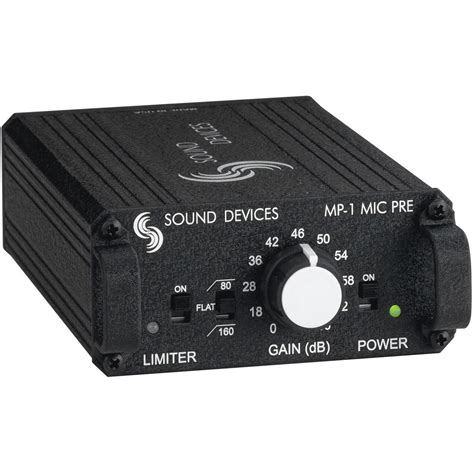 sound devices mp  single channel portable microphone mp  bh