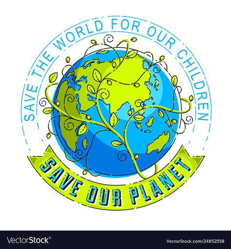 save  planet earth environmental protection vector image