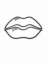 Lips Dxf sketch template