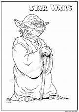Coloring Pages Wars Star Yoda Kids Colouring Library Clipart Print sketch template