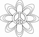 Coloring Peace Sign Signs Symbol Line Flower Clipart Cliparts Clipartbest Tattoo Computer Designs Use sketch template
