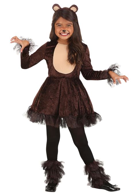 playful bear costume  girls forest animal costumes