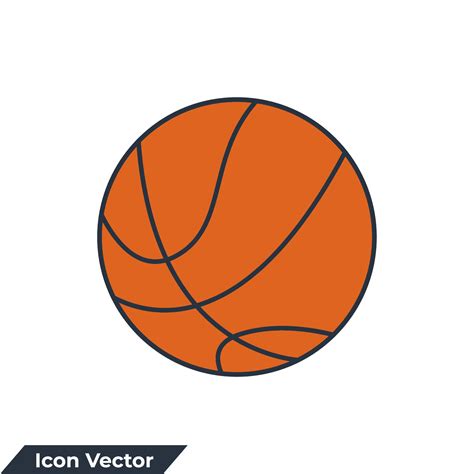 ilustracion de vector de logotipo de icono de baloncesto plantilla de