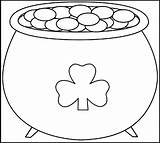 Pot Gold Coloring Pages Printable Rainbow St Patricks Kids Patrick Leprechaun Drawing Sheets Getdrawings Clipart Colouring Saint Crafts Templates Clipartmag sketch template