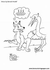 Stork Wolf Coloring Handout Below Please Print Click sketch template