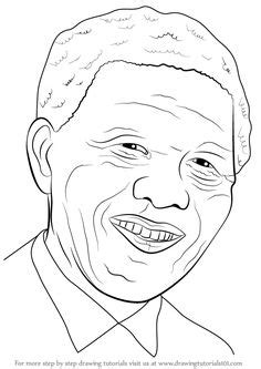 nelson mandela coloring page  famous people category kinder