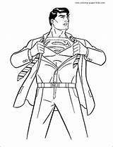 Coloring Pages Cartoon Superman Color Character Printable Sheets Kids Super Characters Man Found sketch template