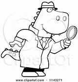 Rex Magnifying Detective Glass Clipart Using Coloring Cartoon Thoman Cory Vector Outlined Illustration Royalty sketch template