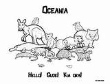 Oceania Wildlife Teacherspayteachers Coloring sketch template