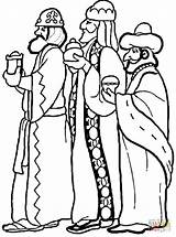 Wise Men Coloring Pages Christmas Three Jesus Epiphany Bible Crafts Color sketch template
