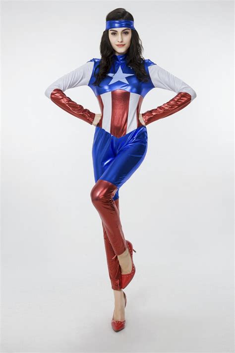 Sexy Deluxe America Captain Superhero Costume Anime