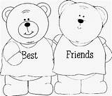 Coloring Pages Friends Friendship Bff Friend Color Forever Girls Kids Printable Clip Heart Print Bears Colouring Google Search Sheets Bffs sketch template