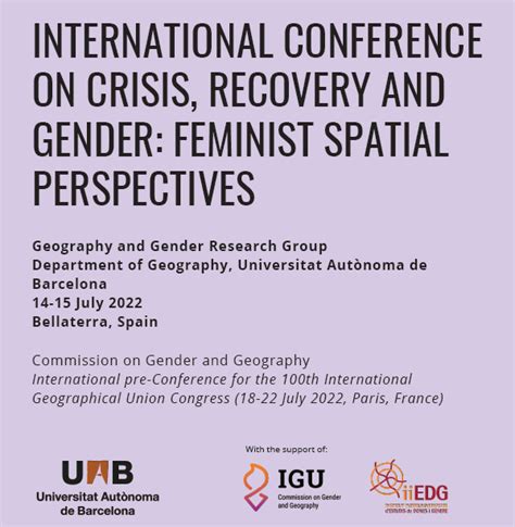 International Conference On Crisis Recovery And Gender Feminist