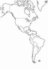 Continente Mapas Croquis América Colorea sketch template