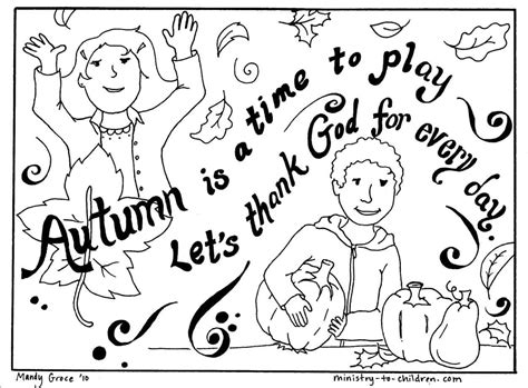 autumn coloring page lets  god easy printable  ministry