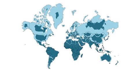 real size map   world