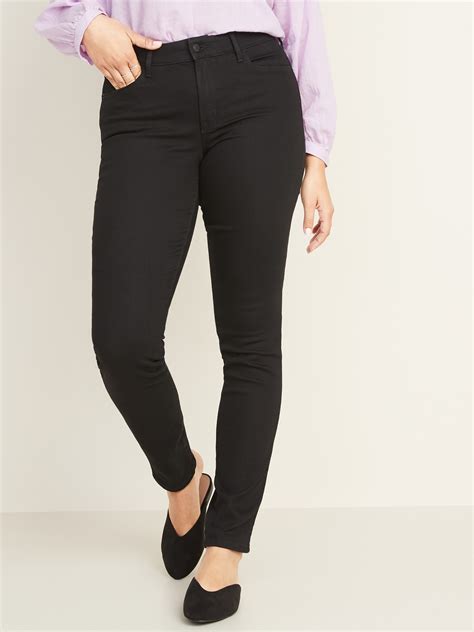 mid rise pop icon skinny black jeans for women old navy