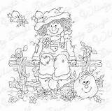 Coloring Fall Pages Scarecrow Fence Pumpkins Adult Choose Board Halloween sketch template