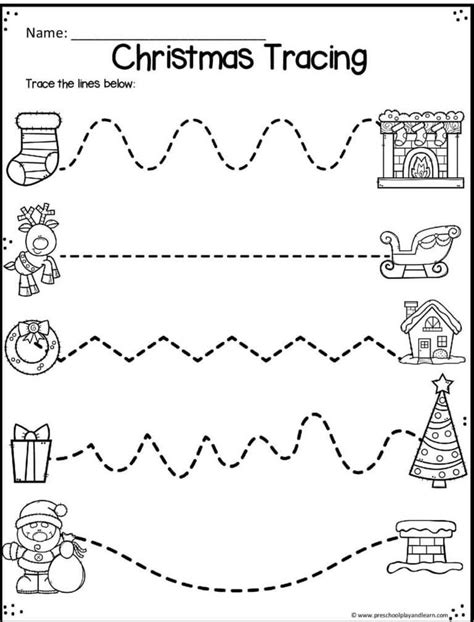 preschool christmas printable worksheet