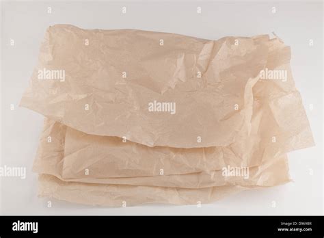 thin light sheets  folded brown packing paper stock photo alamy