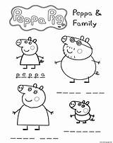 Peppa Pig Coloring Family Games Pages Printable Print sketch template