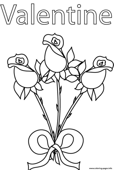 roses valentine sa coloring page printable