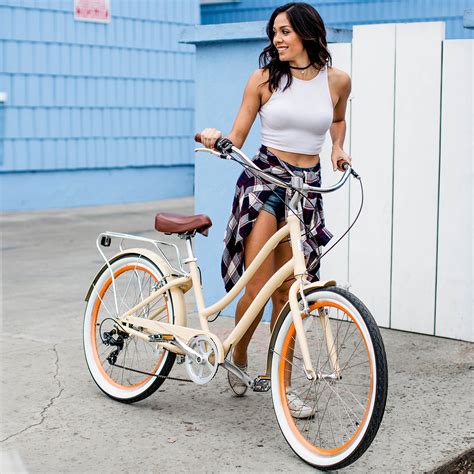 sixthreezero evryjourney womens hybrid alloy beach cruiser bicycle  ebike