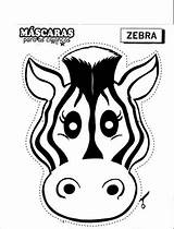 Zebra Coloring Pages Mask sketch template