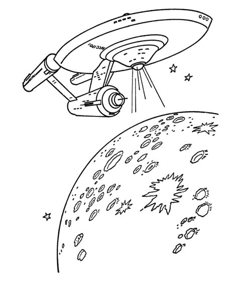 star trek coloring pages starship enterprise scanning space tv