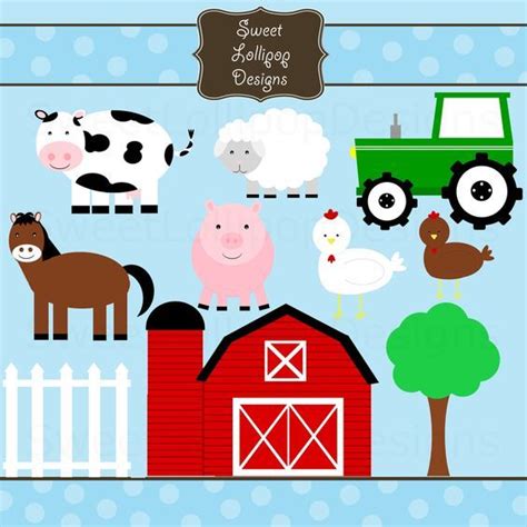 farm animal  printables farm animals digital clip art clipart