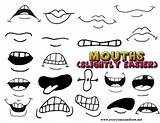 Mouths sketch template