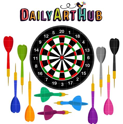 darts game clip art set daily art hub  clip art everyday