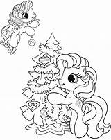 Pony Coloring Little Christmas Pages Print Color Kids sketch template