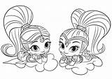 Shimmer Shine Coloring Pages Kids Choose Board sketch template