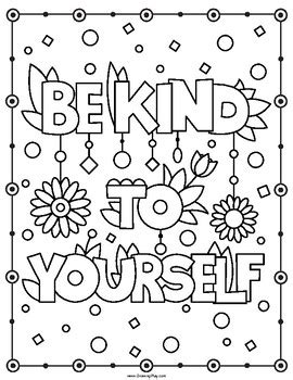 positive affirmation coloring pages quotes sketch coloring page