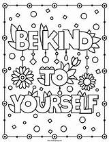 Positive Coloring Affirmations Pages Affirmation Quotes Inspirational Sheets Quote Colouring Printable Kids Template Motivational Book Adult Kind Words sketch template