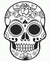 Coloring Skull Pages Sugar Popular sketch template